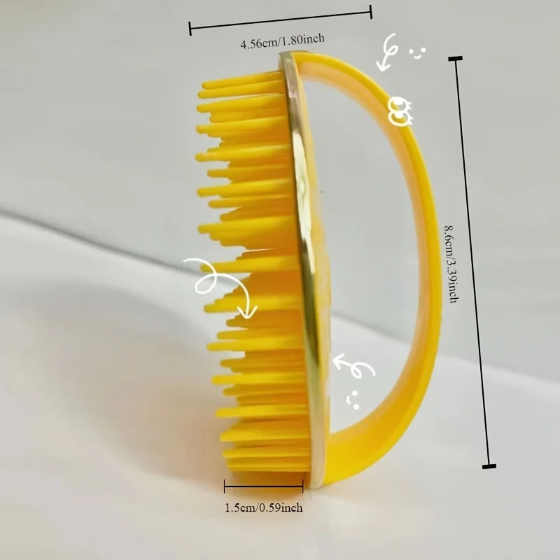Random Color Shampoo Scalp Massage Comb Finger Ring Hair Washing Brush Portable Head Scrubber Hair Care Salon Tool Qme