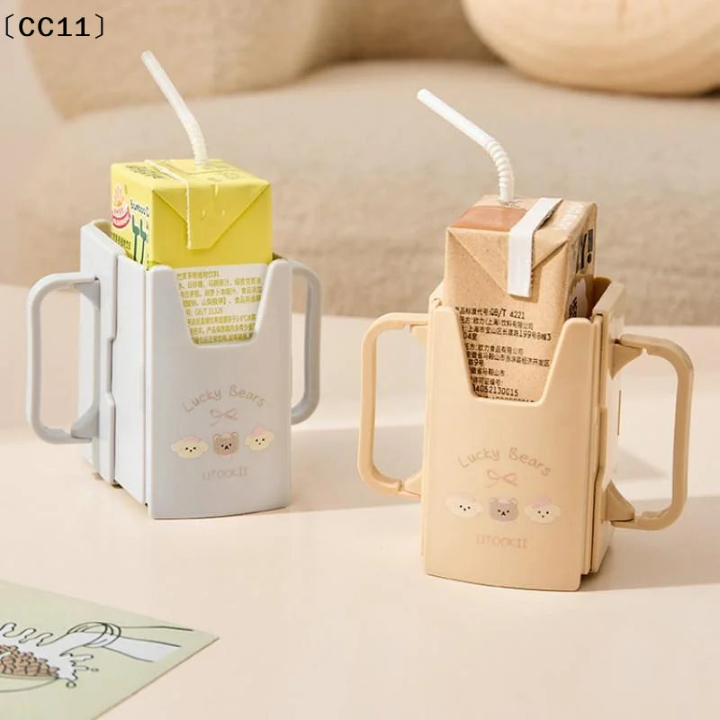Anti-squeeze Cup Holder Adjustable Milk Juice Box Portable Drink Home Qme