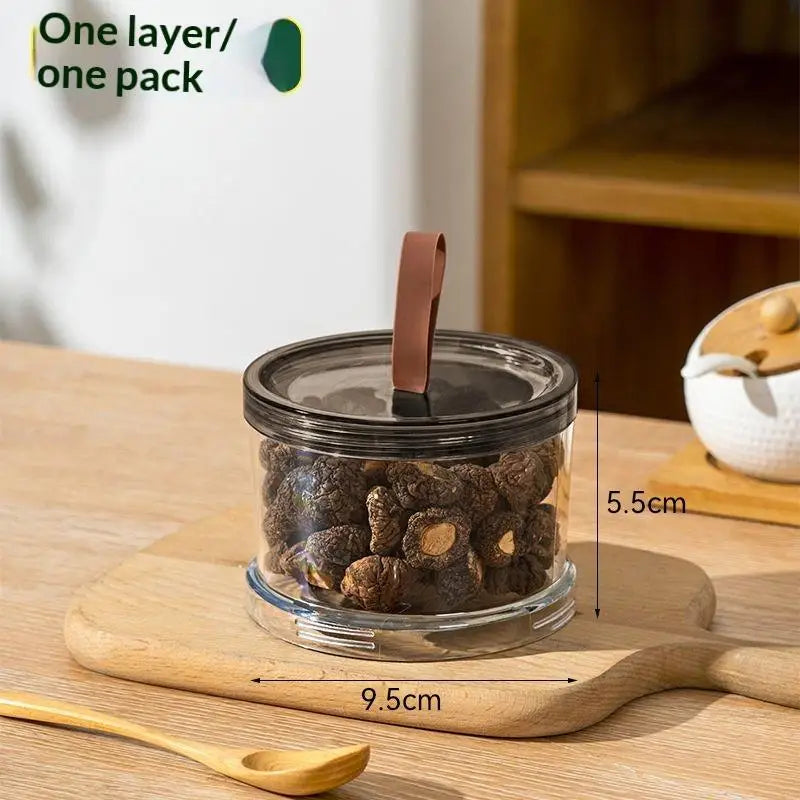Sealed Jars Kitchen Seasoning Organizer Airtight Stackable Bottle Qme 1layer