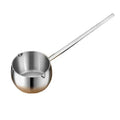 Stainless Steel Hot Oil Spoon With Extended Handle Anti-Burning And Anti-Splashing Small Pot For Oil Pouring Kitchen Tool Qme Silvery