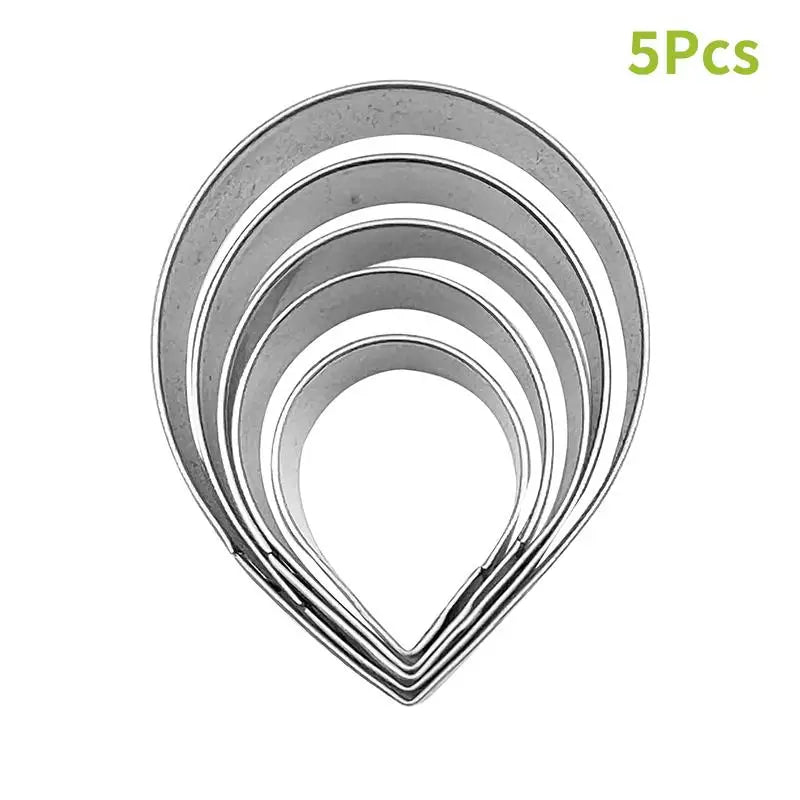 5 Peony Petal Veiner Silicone Mold Stainless Steel Cutter Mould Qme A4