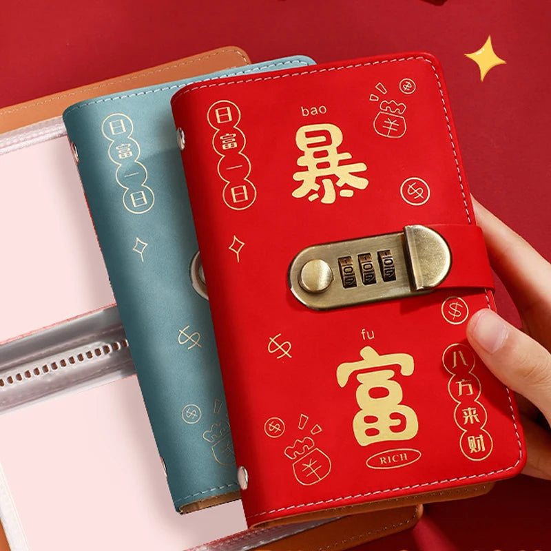 200 Envelopes Money Saving Challenge Password Lock Save PU Collection Qme