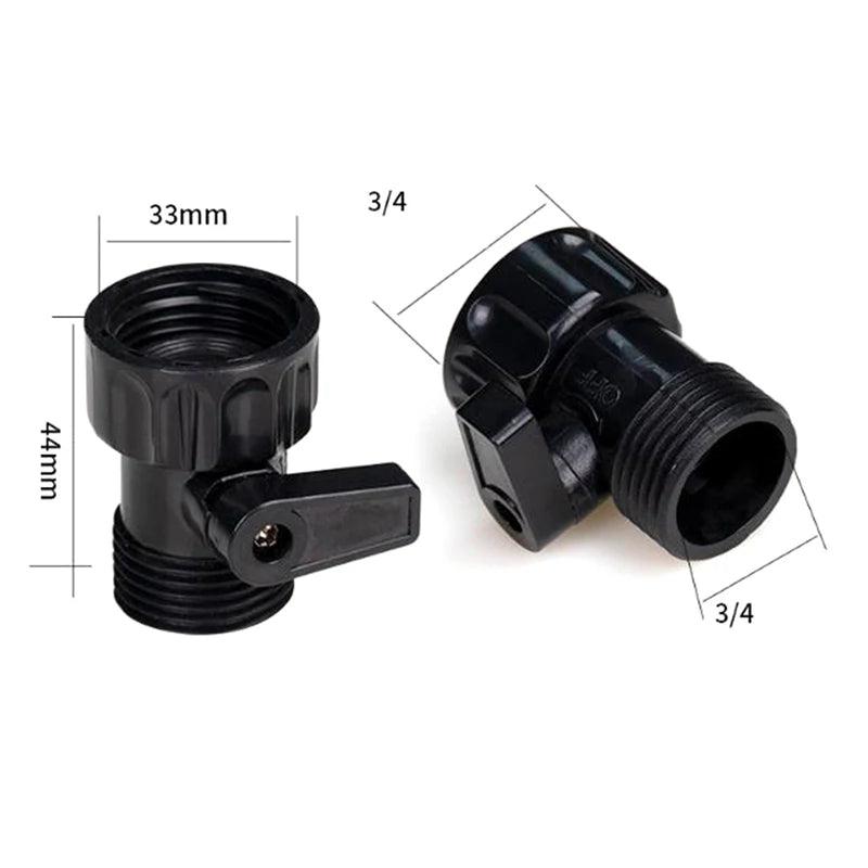 2Pcs Garden Irrigation Valve 3/4" Male to Female Thread Extend Hose Switch. Qme 2PCS