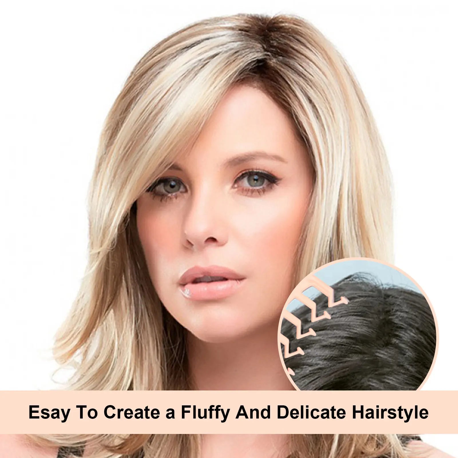 1 Hair Comb Z-shaped Wide Tooth Teasing Combs Fine Detangling Knotty Qme