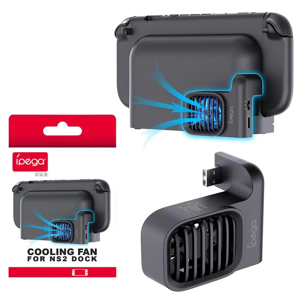 1PC For Switch2 Dock Cooling Fan with 2-Speed Adjustment Console Dock Cooler Host Heat Sink for Nintendo Switch2 Qme
