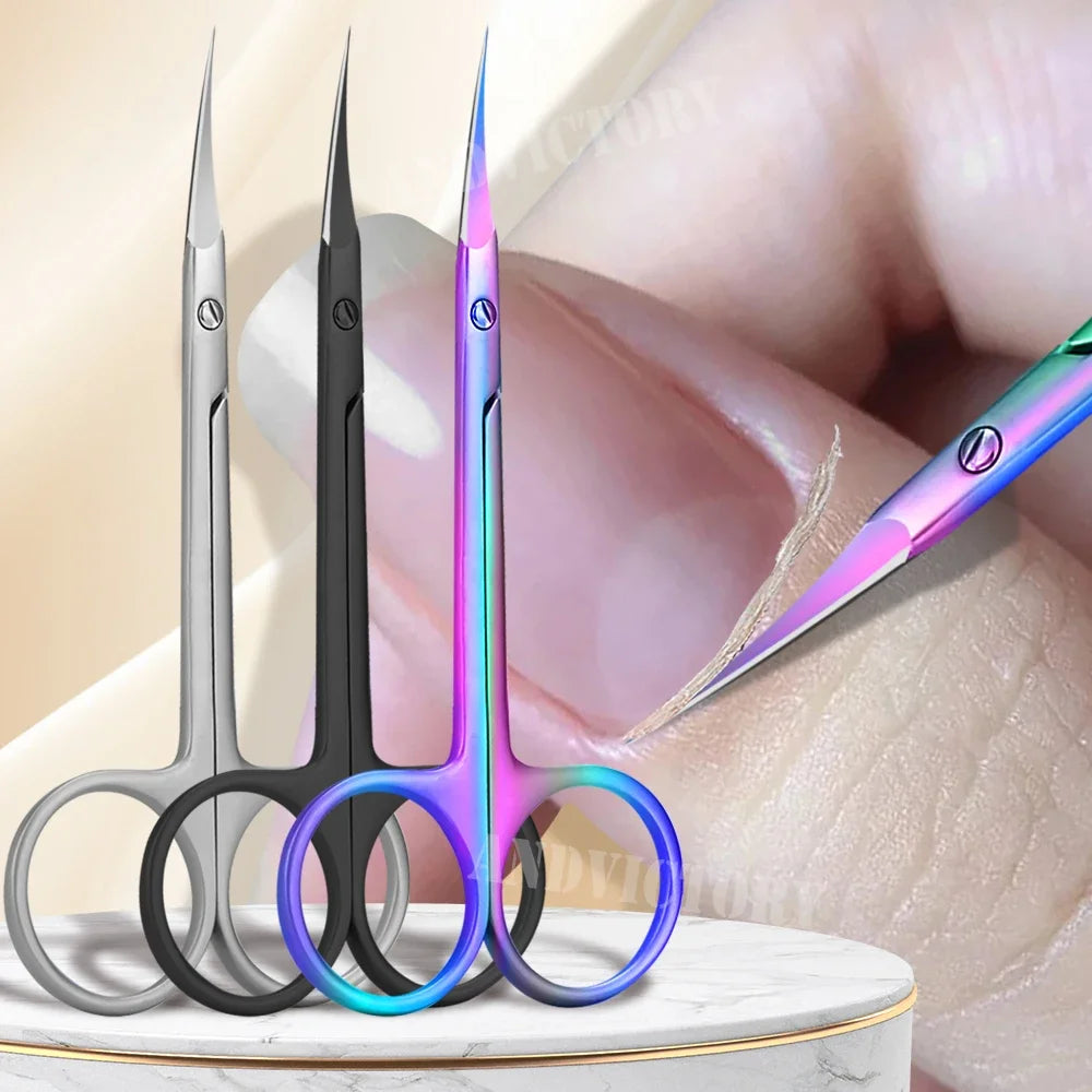 Russian Cuticle Scissors Nipper Dead Skin Stainless Steel Manicure Qme