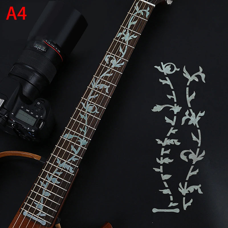 Guitar Fretboard Sticker Bass Decorative Cross Inlay Decals Stickers Qme A4