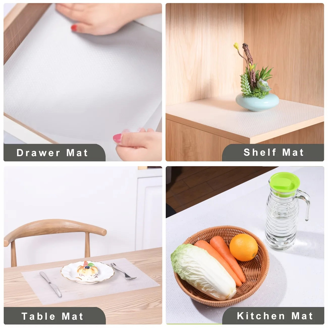 Washable Oil-Proof Non-Slip And Moisture-Proof Drawer Mats Non-Stick And Suitable For Cabinets Drawers And Shoe Cabinets. Qme