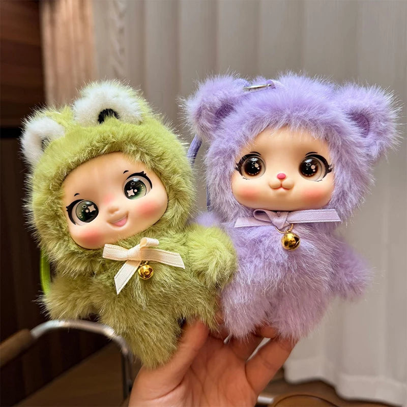 Cute Family Series Animals Vinyl Face Plush Forest Doll Pendant Qme