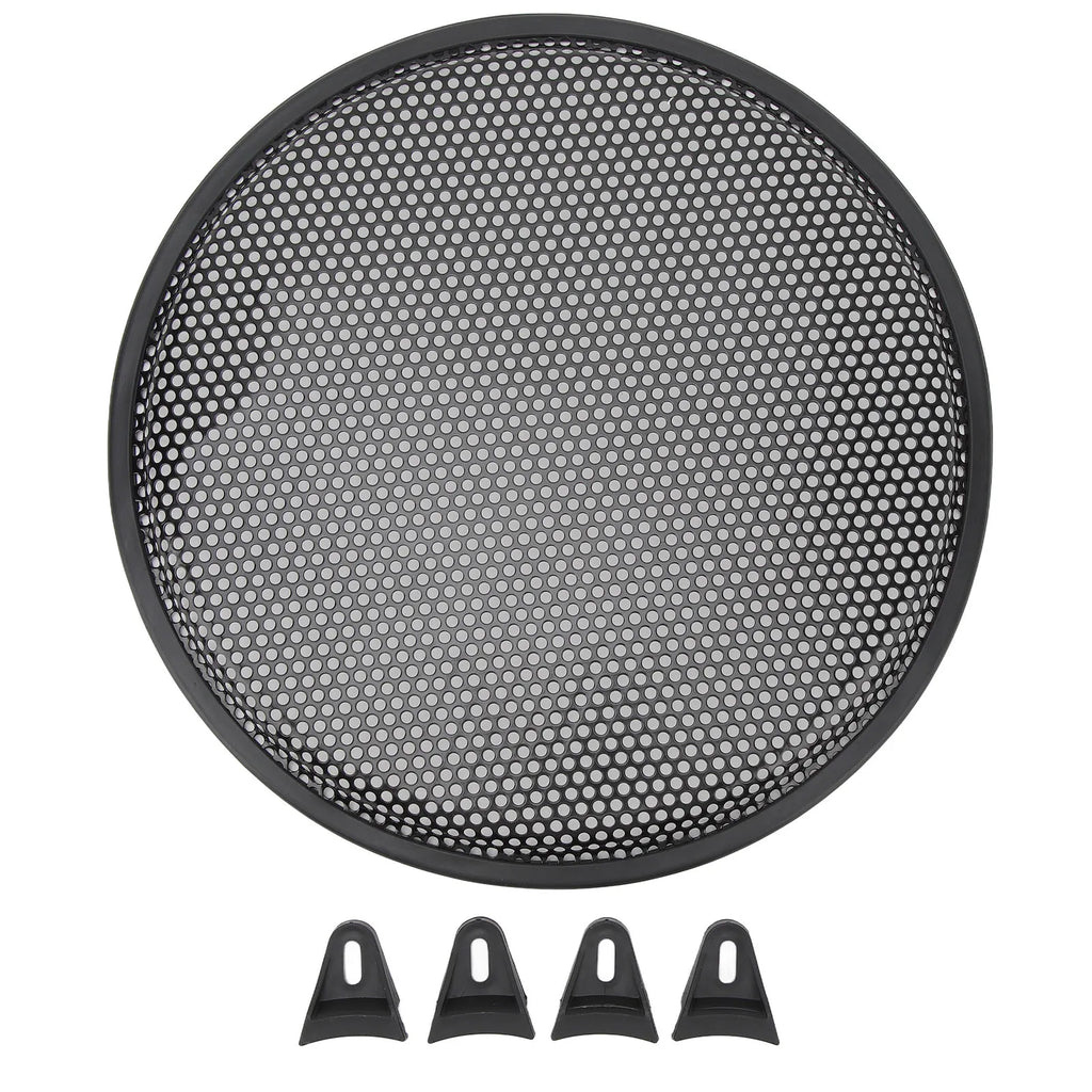 12 Inch Speaker Grill Iron Subwoofer Speaker Cover Audio Mesh Protector Guard for Car RV Speaker Protector Guard Qme black