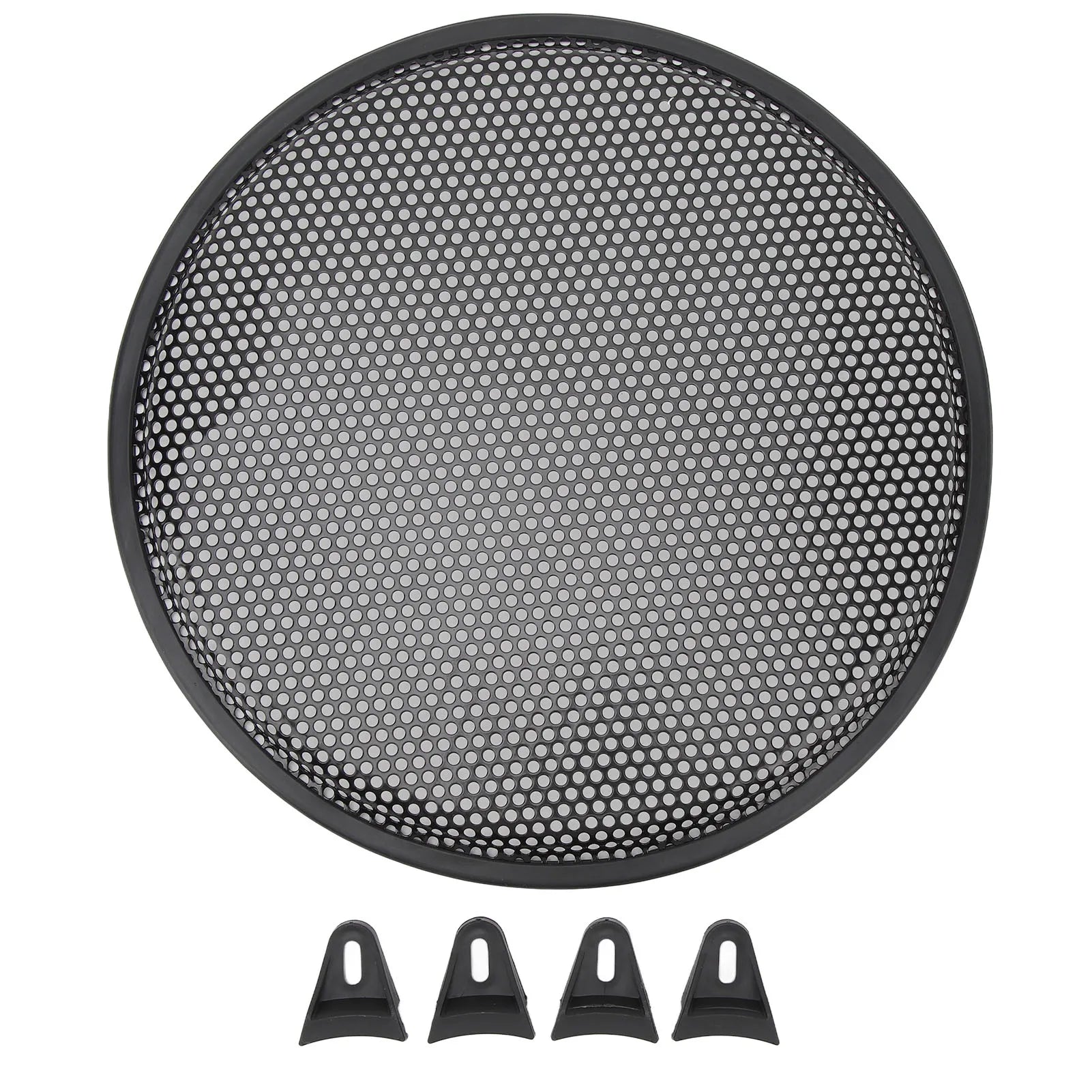 12 Inch Speaker Grill Iron Subwoofer Speaker Cover Audio Mesh Protector Guard for Car RV Speaker Protector Guard Qme black