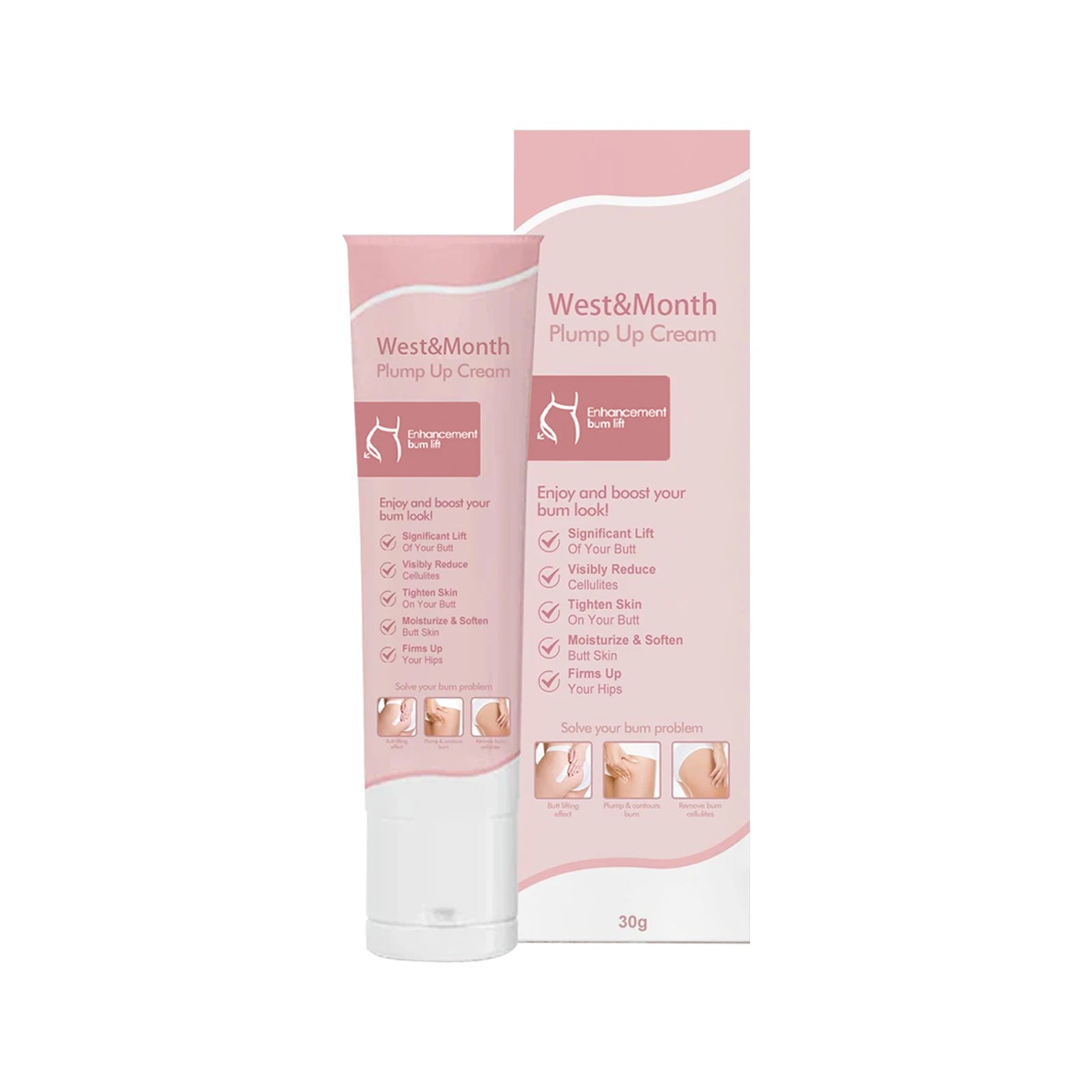 Butt Enhancement Cream Lifting & Plumping Butt Enhancer Big Ass Prevent Fuller Sagging Nourishing Lift Hip Plump up Cream Qme 30g Boxed