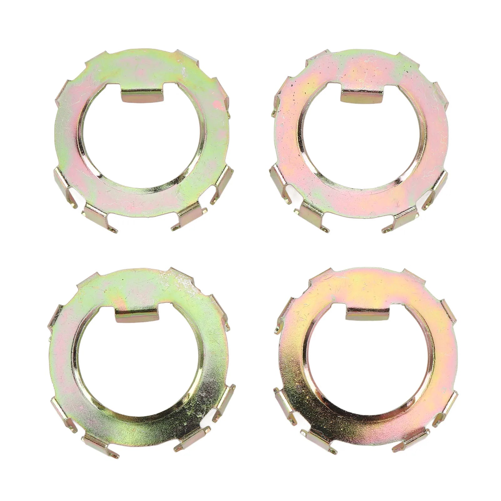 4Pcs Trailer Spindle Nut Retainer Metal Secure Fixation Wheel Spindle Nut Retainer Replacement for EZ-Lube Jam Nut Qme Gold