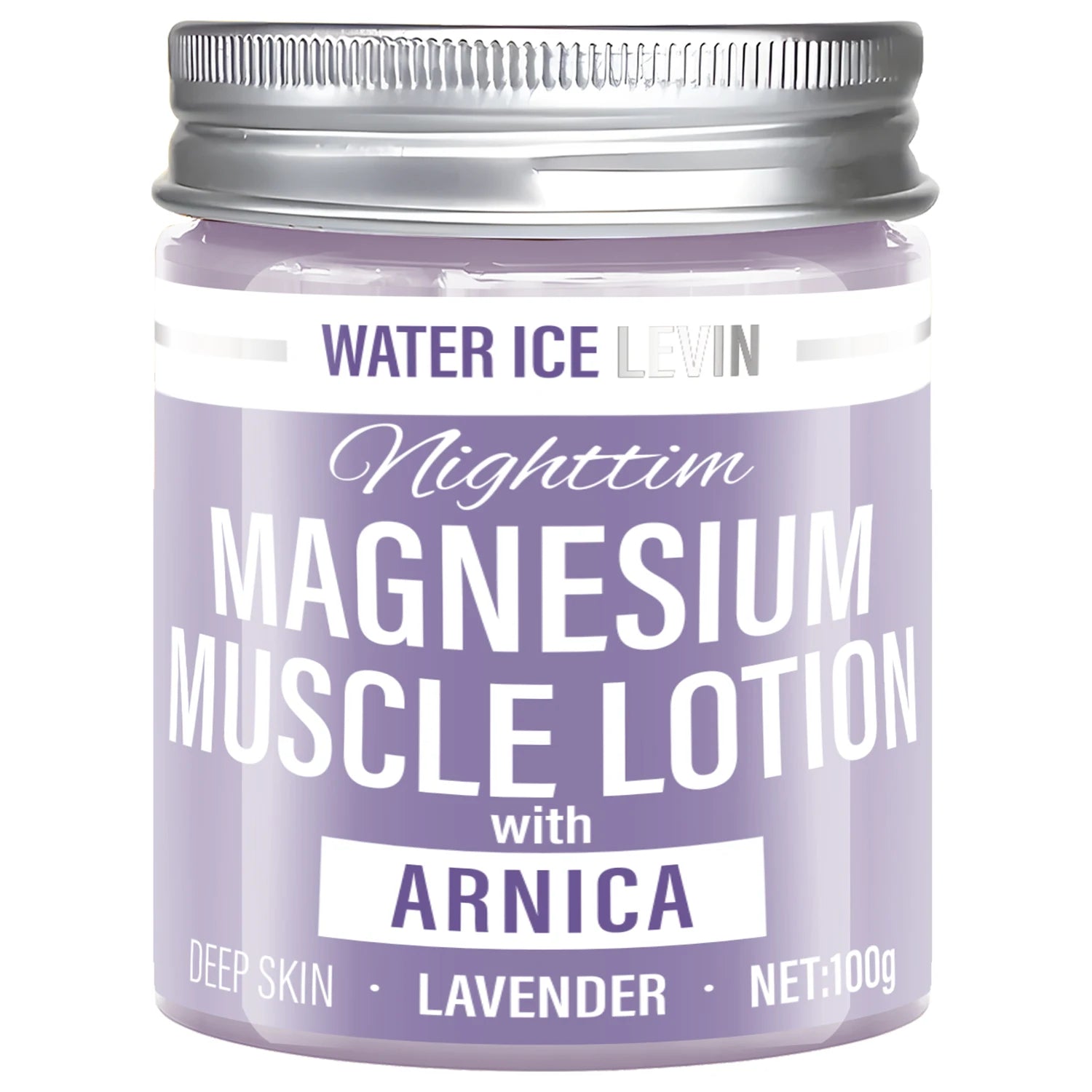 Magnesium Muscle Lotion with Hyaluronic Acid & Lavender for Deep Hydration & Soothing Relief, Lightweight & Fast-Absorbing. Qme Lavender 100g