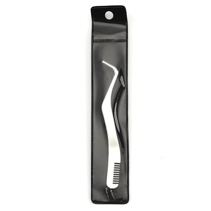 Eyelash Comb Tweezers Stainless Steel Anti-static Non-magnetic Qme Silver China Mainland