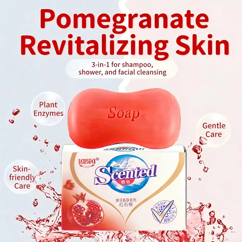 Pomegranate Handmade Moisturizing Soap Deeply Cleanses Care Skin Qme