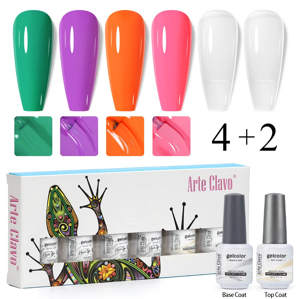 Arte Clavo Colourful Box Nail Gel Polish Semi Permanent UV Led