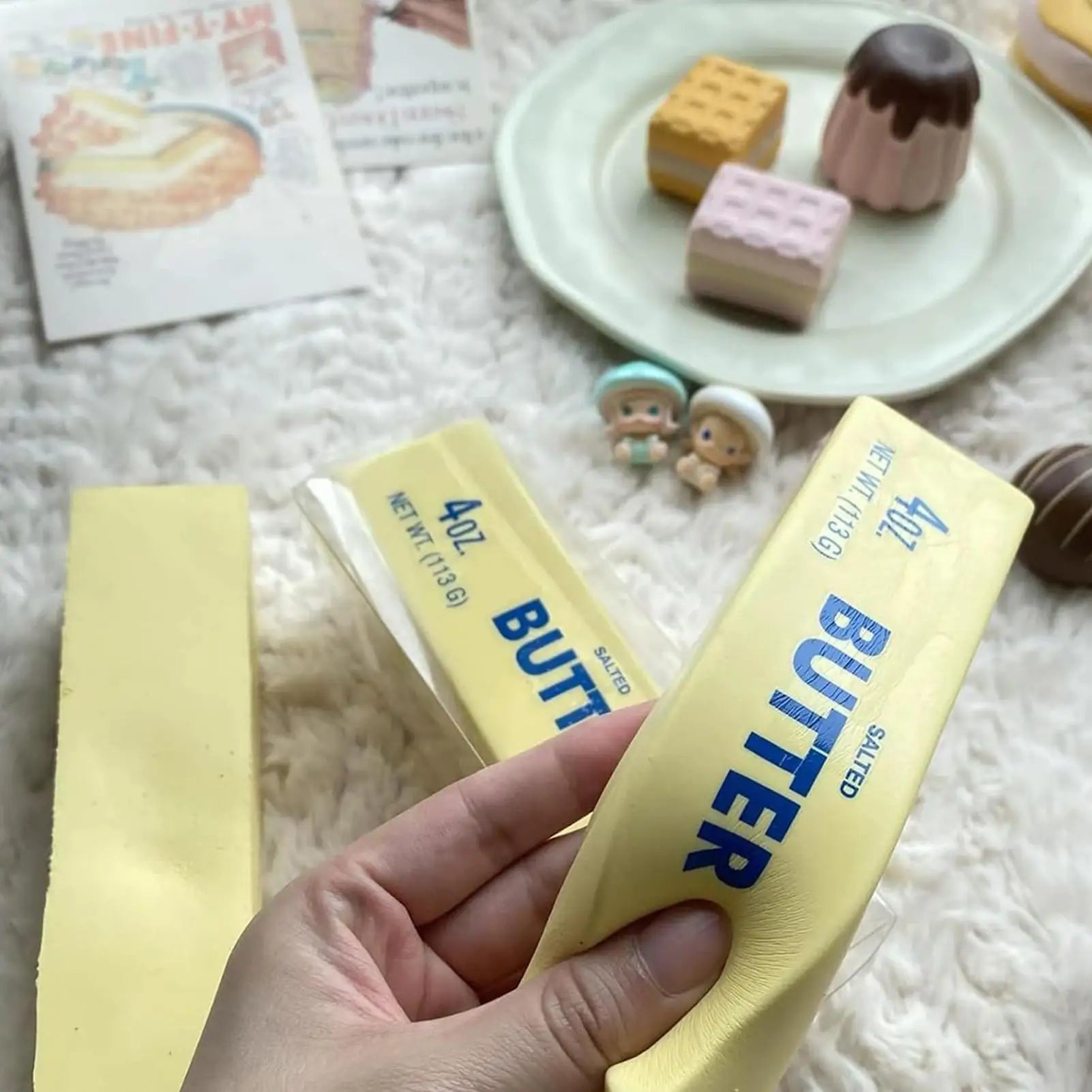 Slow Rise Toy Slow Rise Squeeze Butter Stick Realistic Sticky Butter Soft Fake Food Scented Sensory Fidget Toys For Kids Teens Qme