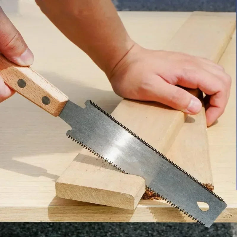 Woodworking Hand Saw DIY Serration Project Triple Speed Saw Double Edge Blade Cutting 6-inch Blade Handsaw Pipe Cutting Tool Qme