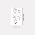 Minimalist Leaf Vine Tattoo Sticker Waterproof Long Lasting Fine Line Temporary Tattoo for Women Finger Hand Qme LX-1028