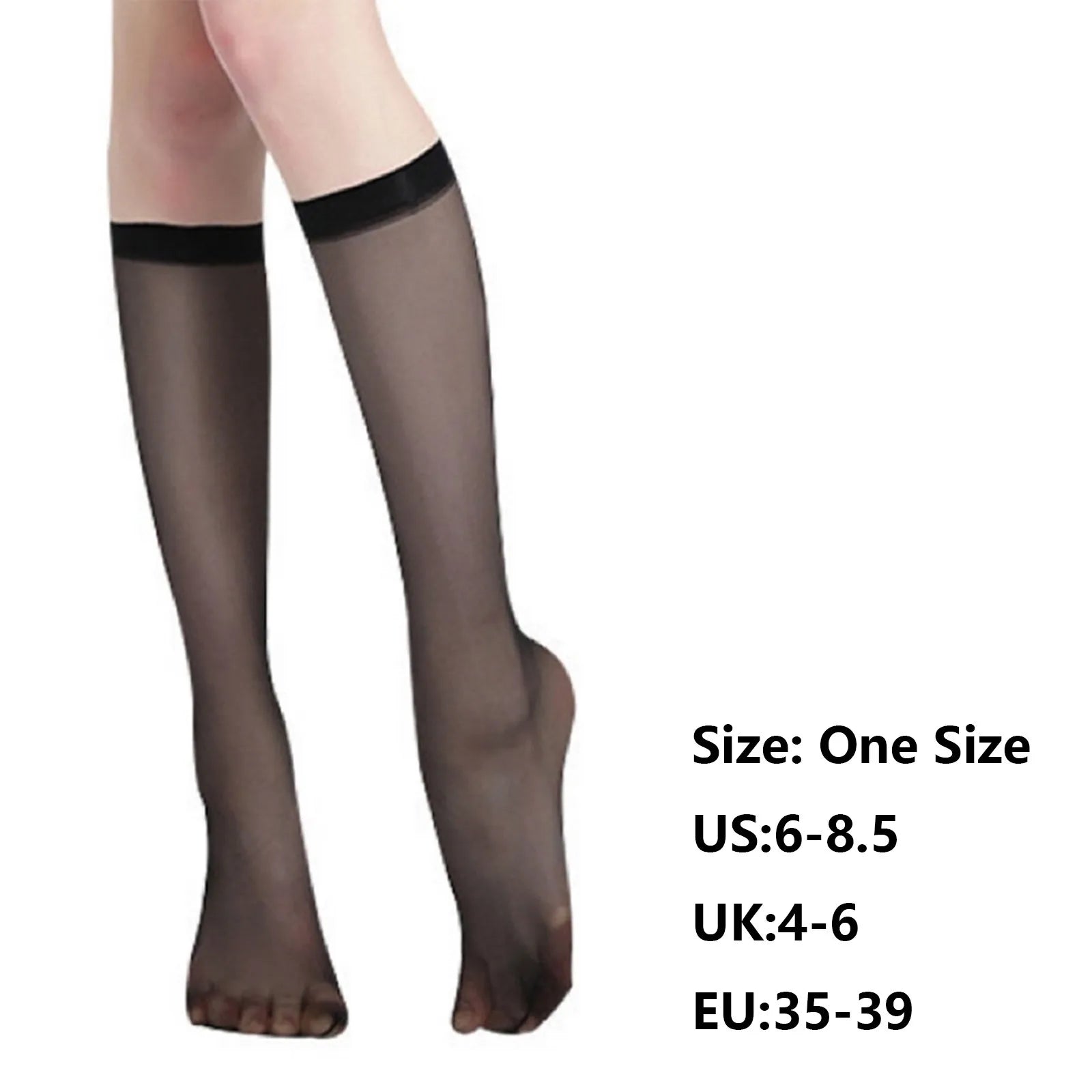 Women's Mesh Mid-calf Socks Fashionable Solid Stockings Dress with JK Dress Summer Ultra-thin Transparent Half Stockings Qme