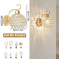 Crystal bedside lamp LED wall lamp Bedroom modern minimalist corridor wall lamp Corridor staircase Living room European style la Qme Gold