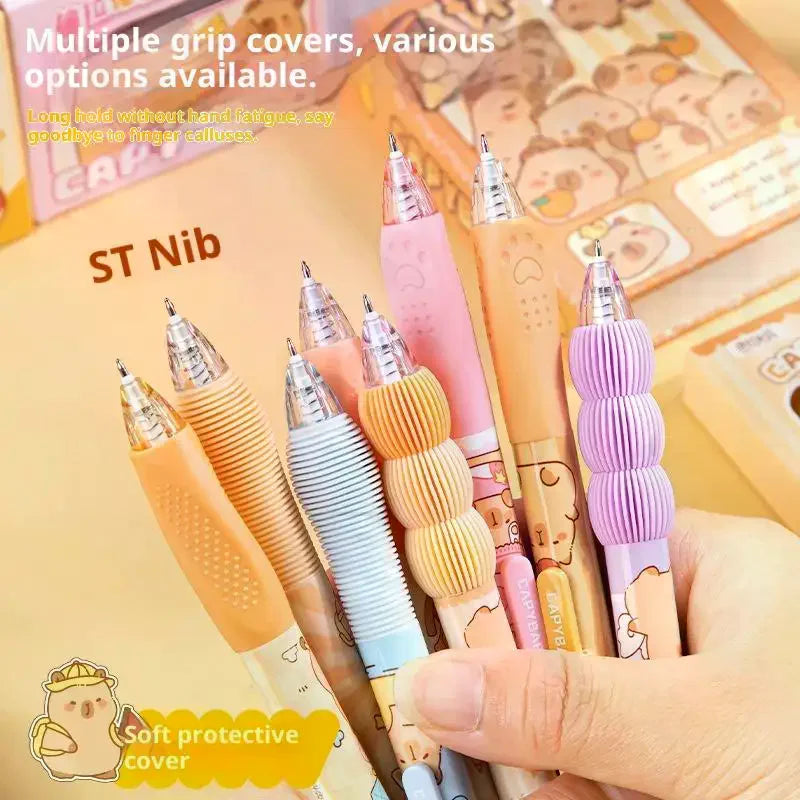 Cute Cartoon Capybara Gel Pen Quick Drying Neutral Student Kids Qme