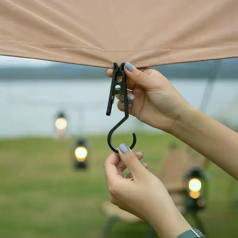 Premium Portable Outdoor Canopy Clip Versatile Hook Rack Camping Qme