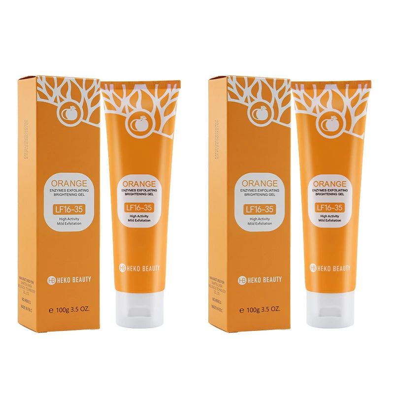 Orange Flavor Exfoliating Gel Mild Body Scrub Smooth Skin Texture Qme A-2pcs