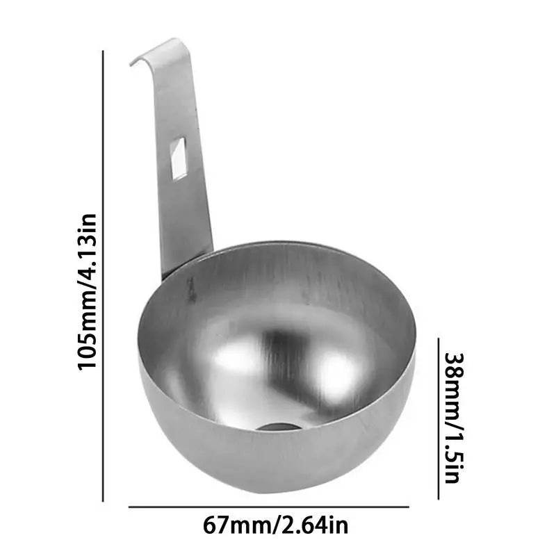Stainless Steel Non-stick Egg Bowl Boiling Heating Mold Poached Egg Pot Non-stick Steamer Round Non-stick Cup Egg Steame Qme 1PC
