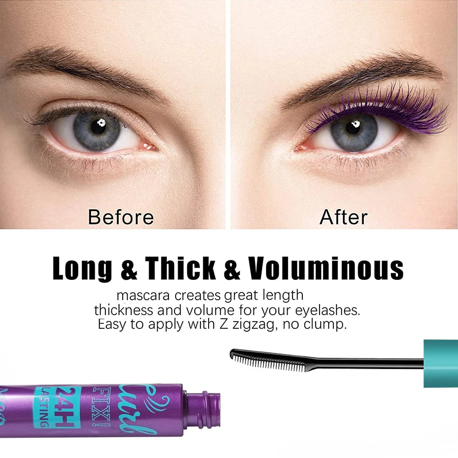 Colorful Slender Mascara Waterproof Fast Drying Curling Eyelashes Qme