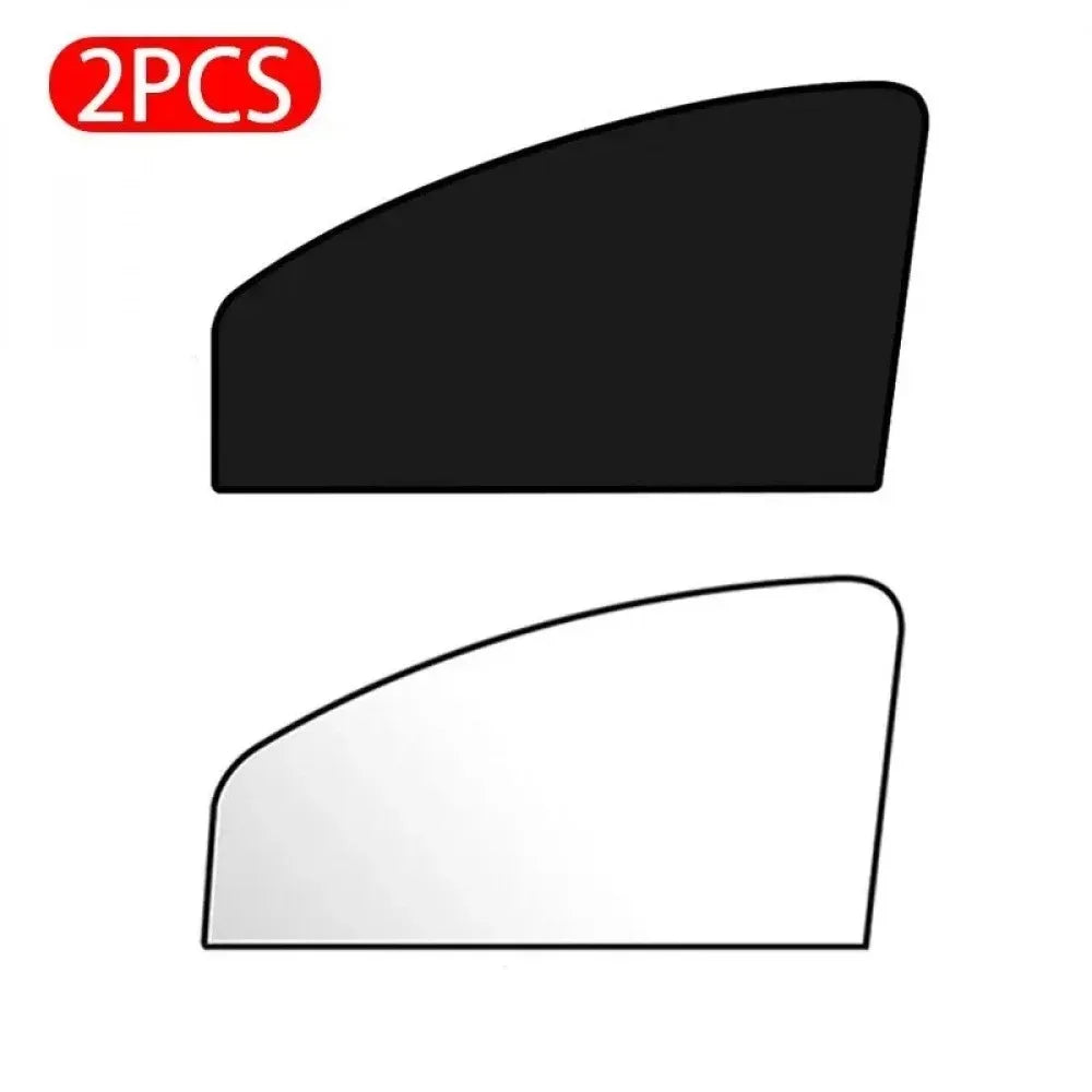 2Pcs Car Side Window Sun Shade Magnet Privacy Curtains UV Reflection Anti Glare UV Block Sunshade for Front/Back Window Qme Front 2 Pcs Silver