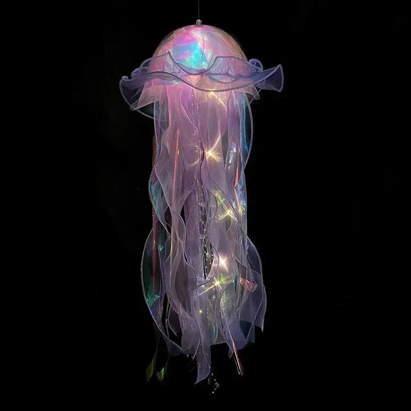 Fashion Jellyfish Lamp Portable Flower Lamp Girl Room Atmosphere Decoration Lamp Bedroom Night Lamp Home Decoration Qme