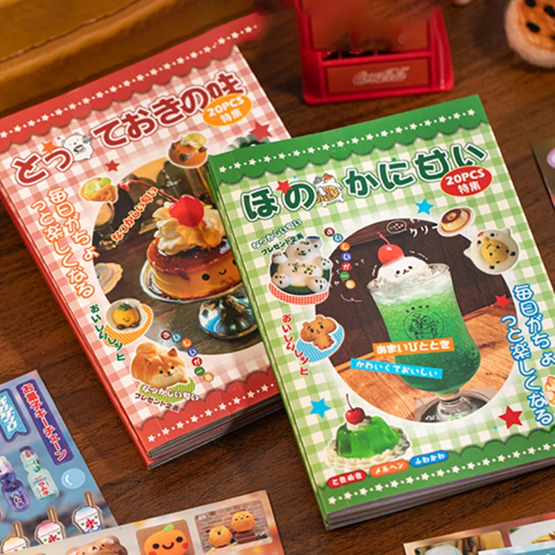 Vibrant Japanese Snack Sticker Book, Izakaya & Dessert Shop Elements, Ideal for DIY Creators & Junk Journal Decoration Qme