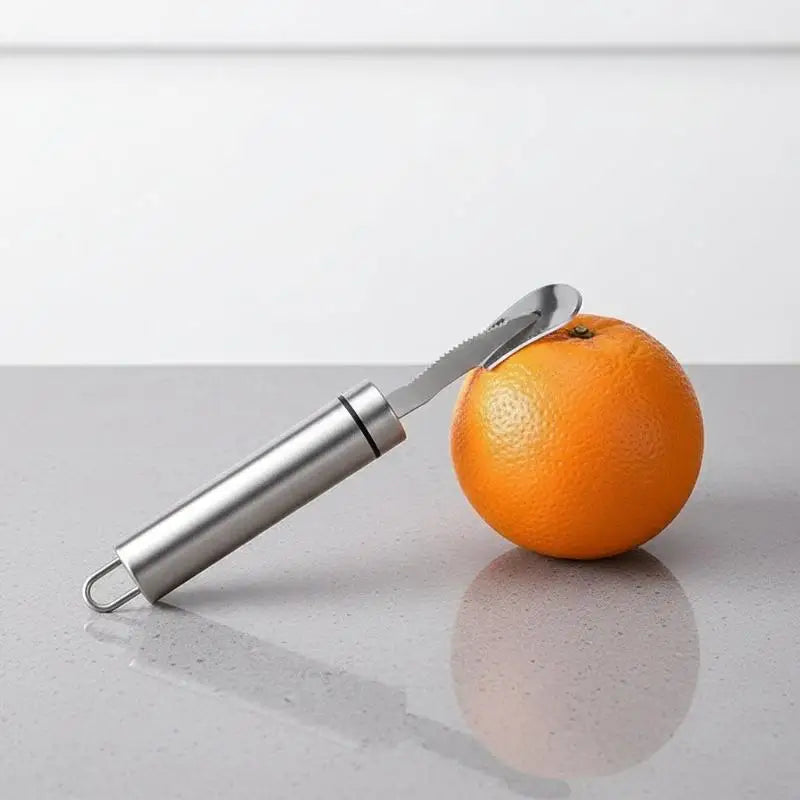 Stainless Steel Orange Peeler Curved Handle Creative Cutlery Kitchen Qme Default Title
