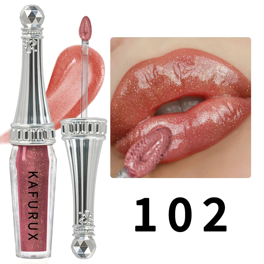 6 Colors Glitter Liquid Lipsticks Shimmer Shiny Lipgloss Pearlescent Qme 102