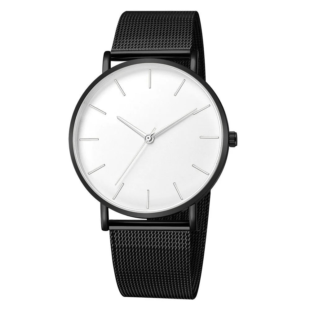 Geneva new men's watch ultra-thin and simple mesh strap watch men's watch foreign trade hot selling men's watch Qme 4