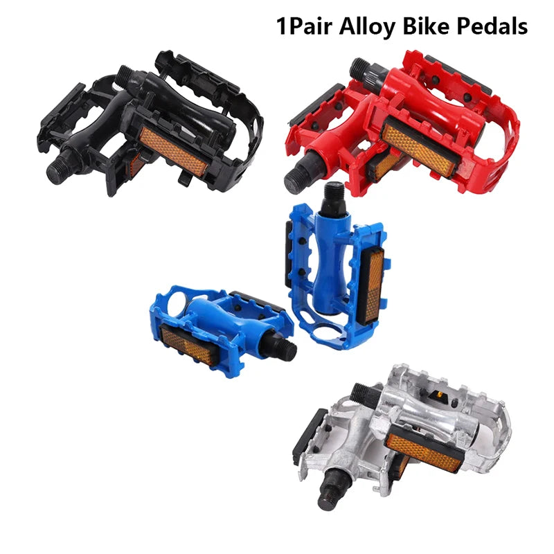 1Pair Bicycle Pedals Alloy Platform Footrest Flat Mountain Paddle Qme