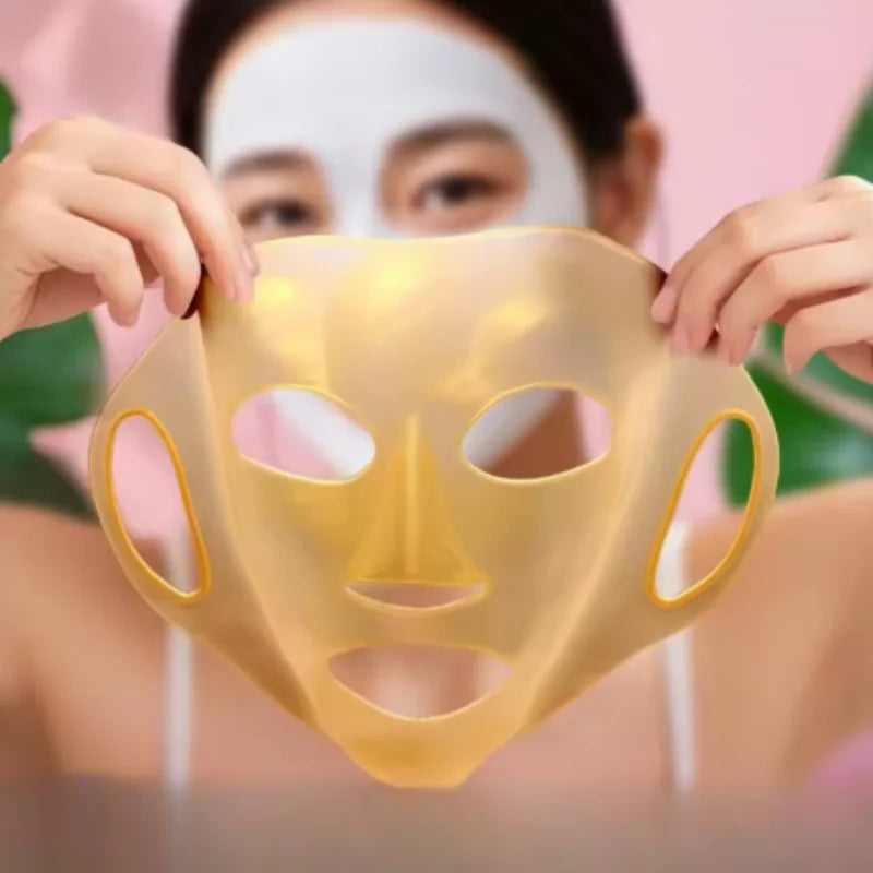 3D Silicone Mask Reusable Mask Cover Facial Moisturizing Prevent Evaporation and Enhance Skin Care Tool Qme