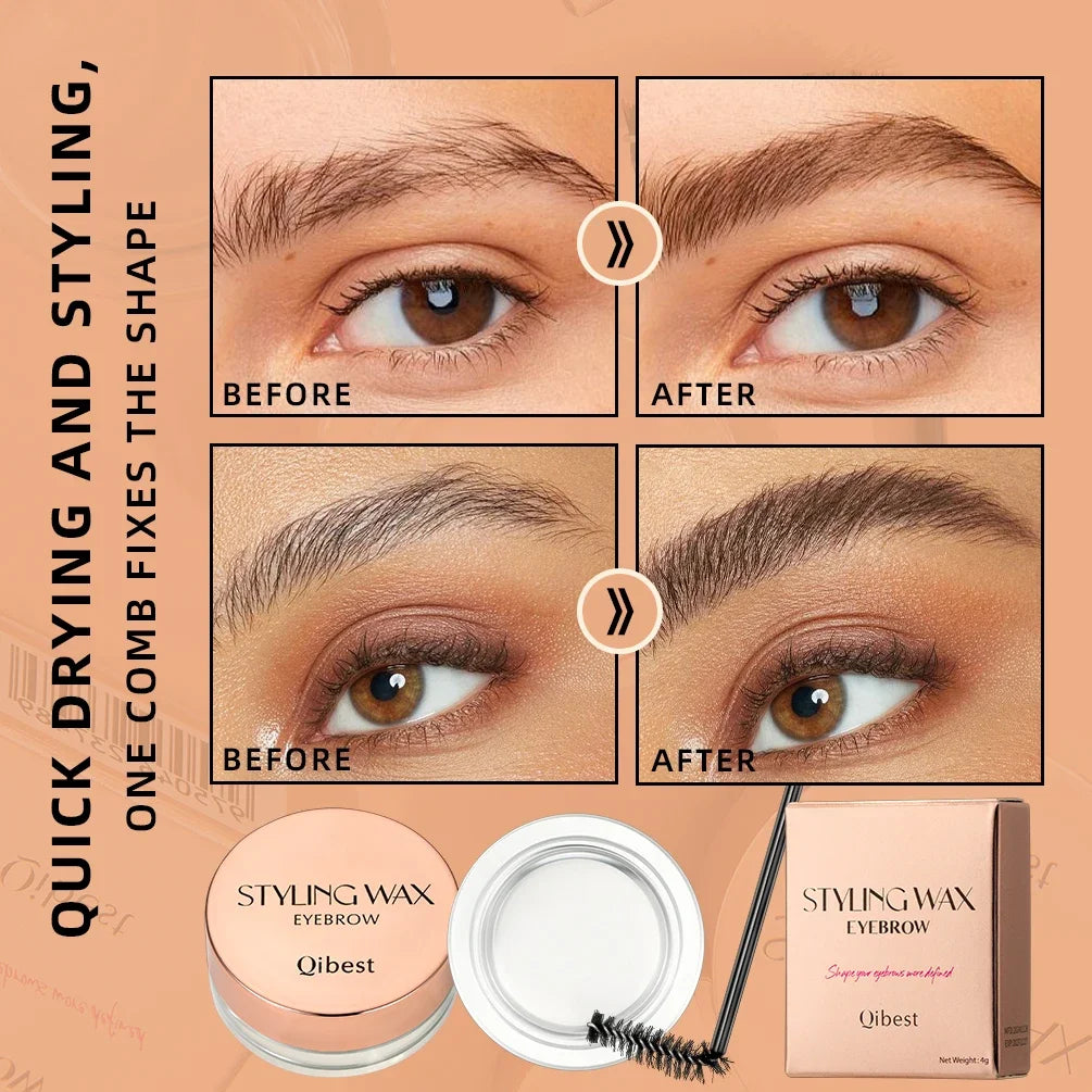 QIBEST Transparent Eyebrow Shape Gel Three-dimensional Eyebrow Gel Waterproof Long-lasting Brow Soap Makeup Eyebrow Styling Gel Qme
