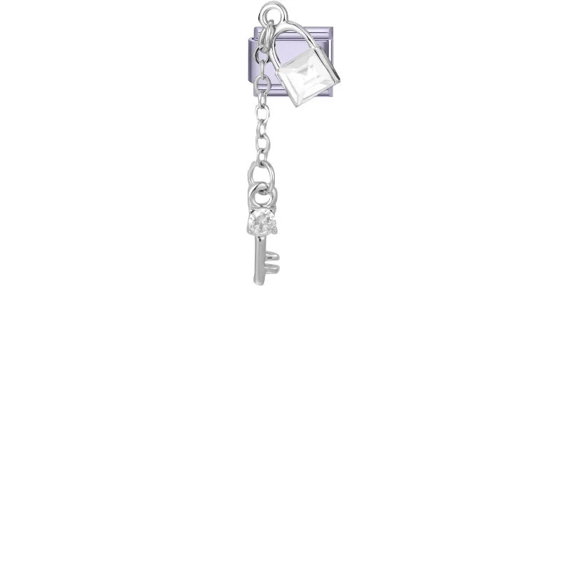 2026 Y2K Charm Beautiful Purple Sunset Zircon Italian Links Fit