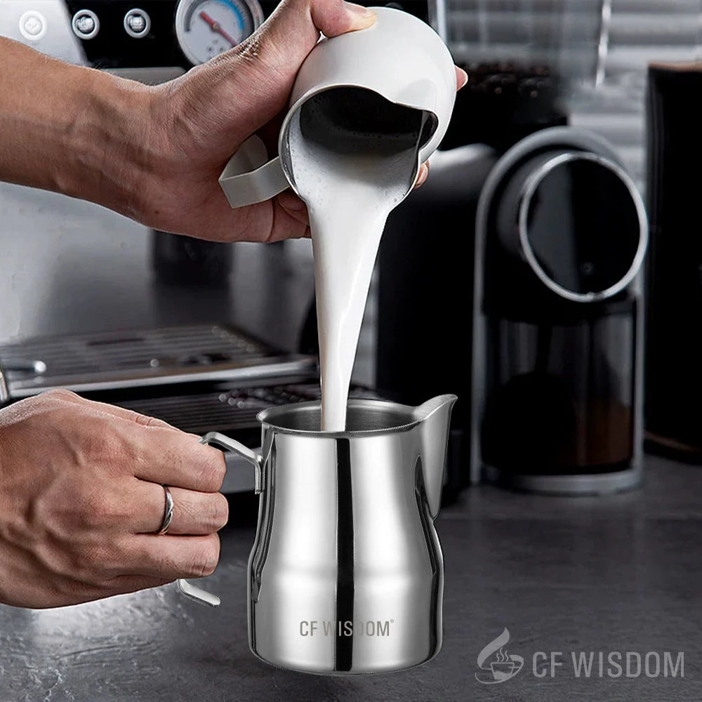 Milk Frothing Pitcher Stainless Steel Frother Cup Latte Art Espresso Qme