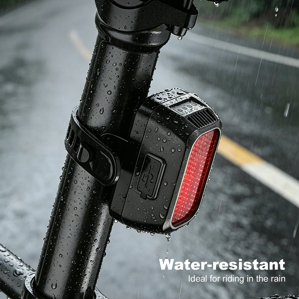 Type-C Powered Led Tail Light Compact Design Mountain Bike Lamp Easy Install for Experience Night Road Trips Camping Adventures Qme