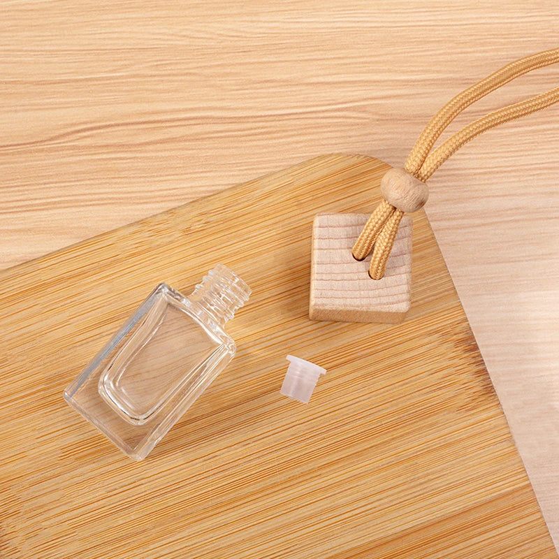 Air Freshener Scent Perfume Bottle Ornament Pendant Square Cap Empty Qme