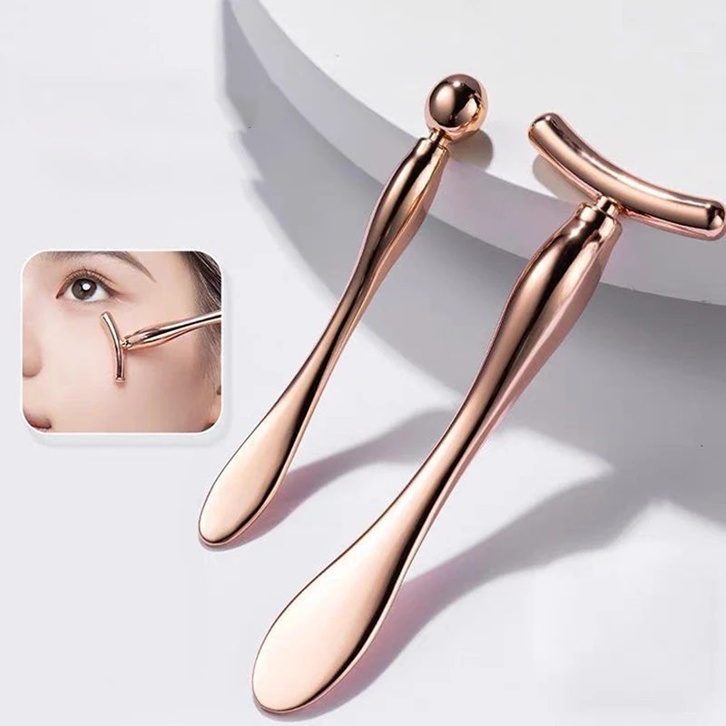 Eye Face Cream Applicator Alloy Beauty Spoon Roller Facial Massage Qme