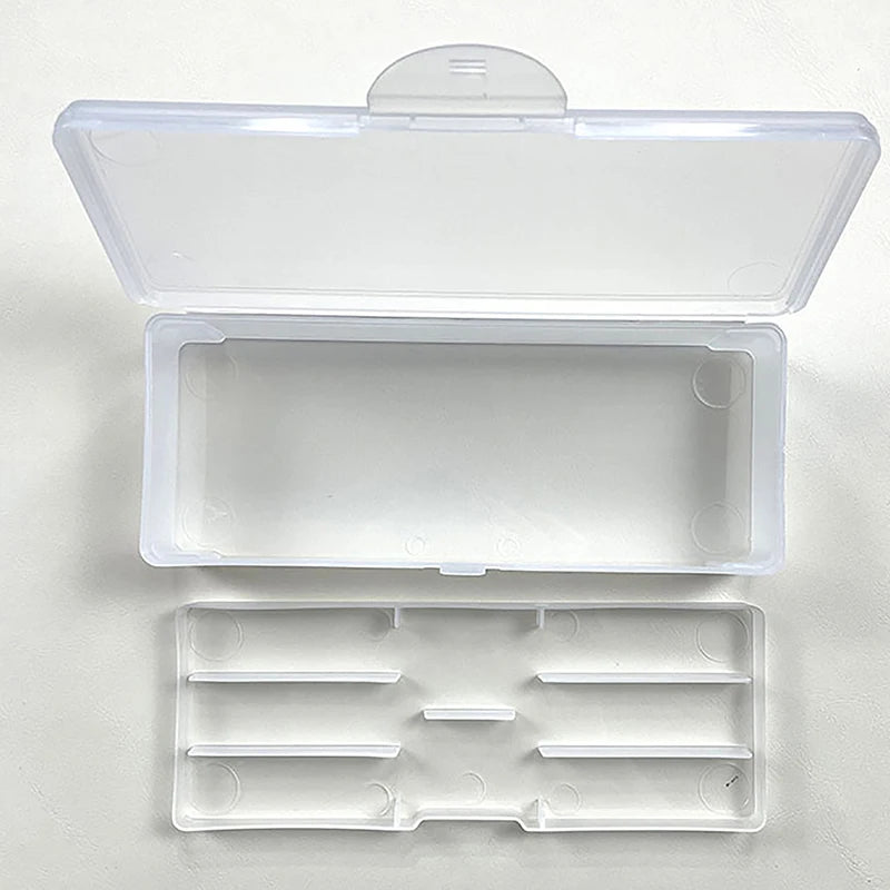 Polishing Nail Buffer Files Plastic Container Rectangle Double-layer Qme