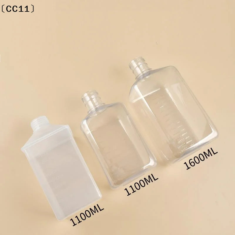 Syrup Dispenser Coffee Bar Plastic Empty Bottles Bottle Lid Kitchen Qme