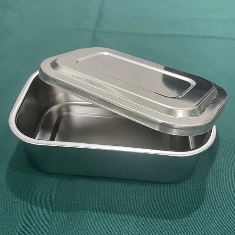Dentist Storage Box Stainless Steel Instrument Dental Tray Surgical Qme