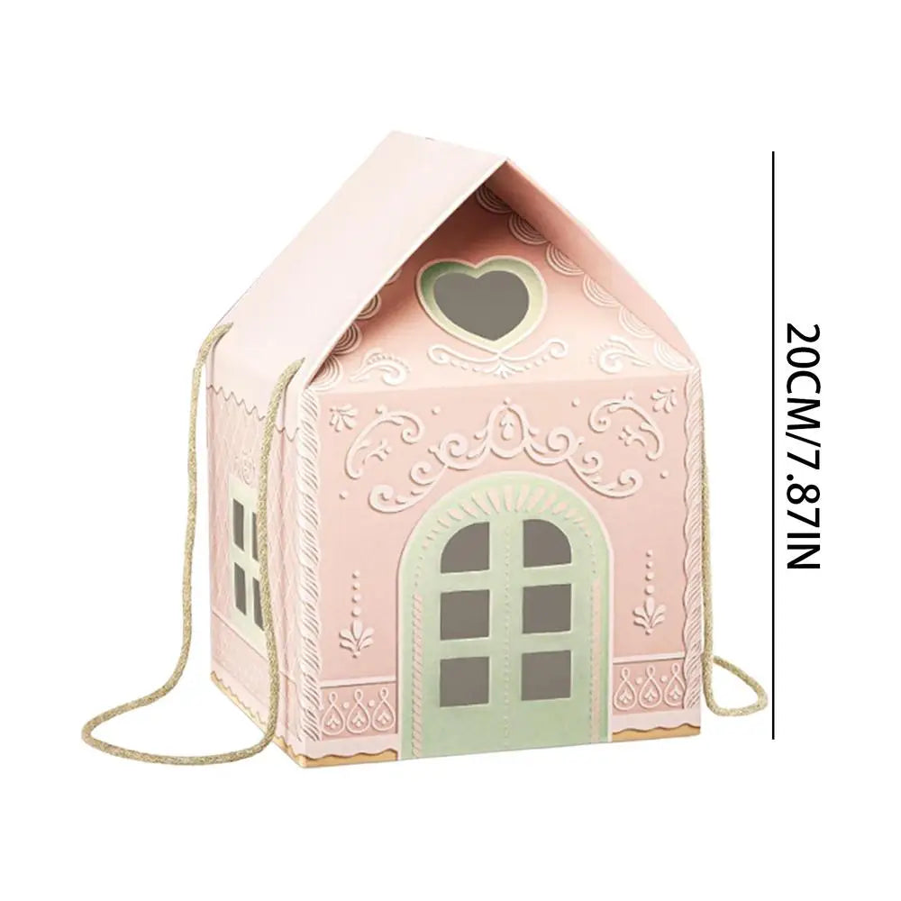 Candy Boxes Christmas House Shape Paper Supports Container Holiday Qme C China Mainland 20cm