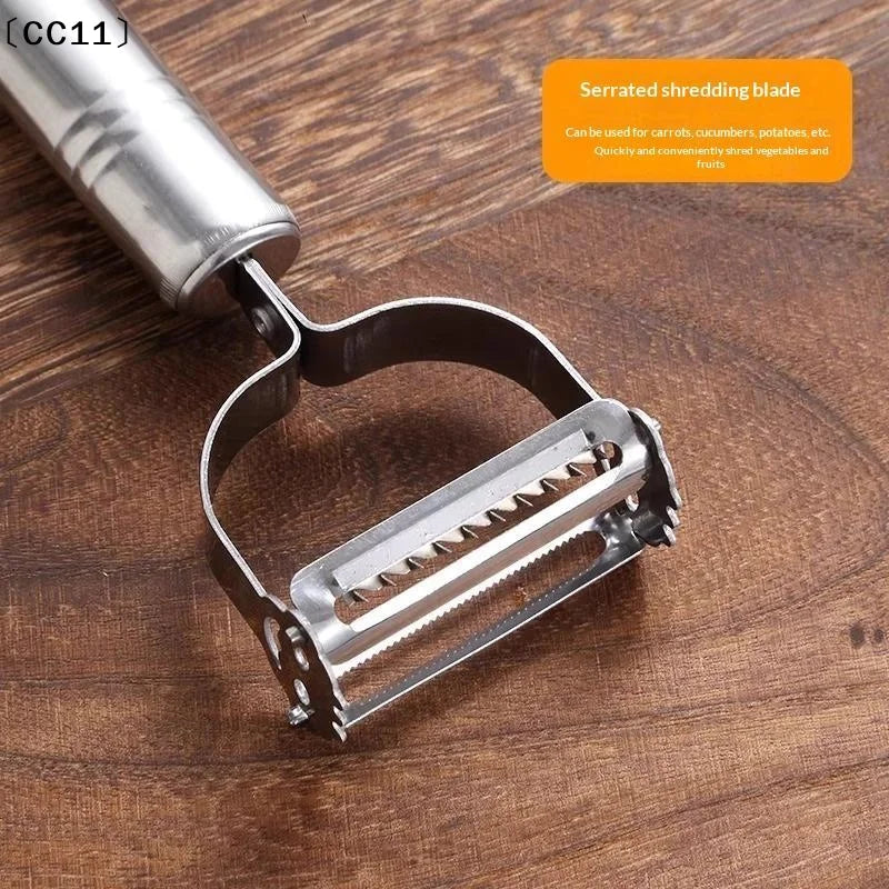Stainless Steel Dual Side Vegetable Peeler Peeling Julienning Qme